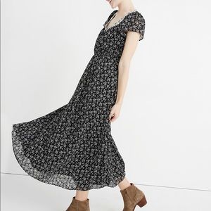 Sheer-Sleeve Dress